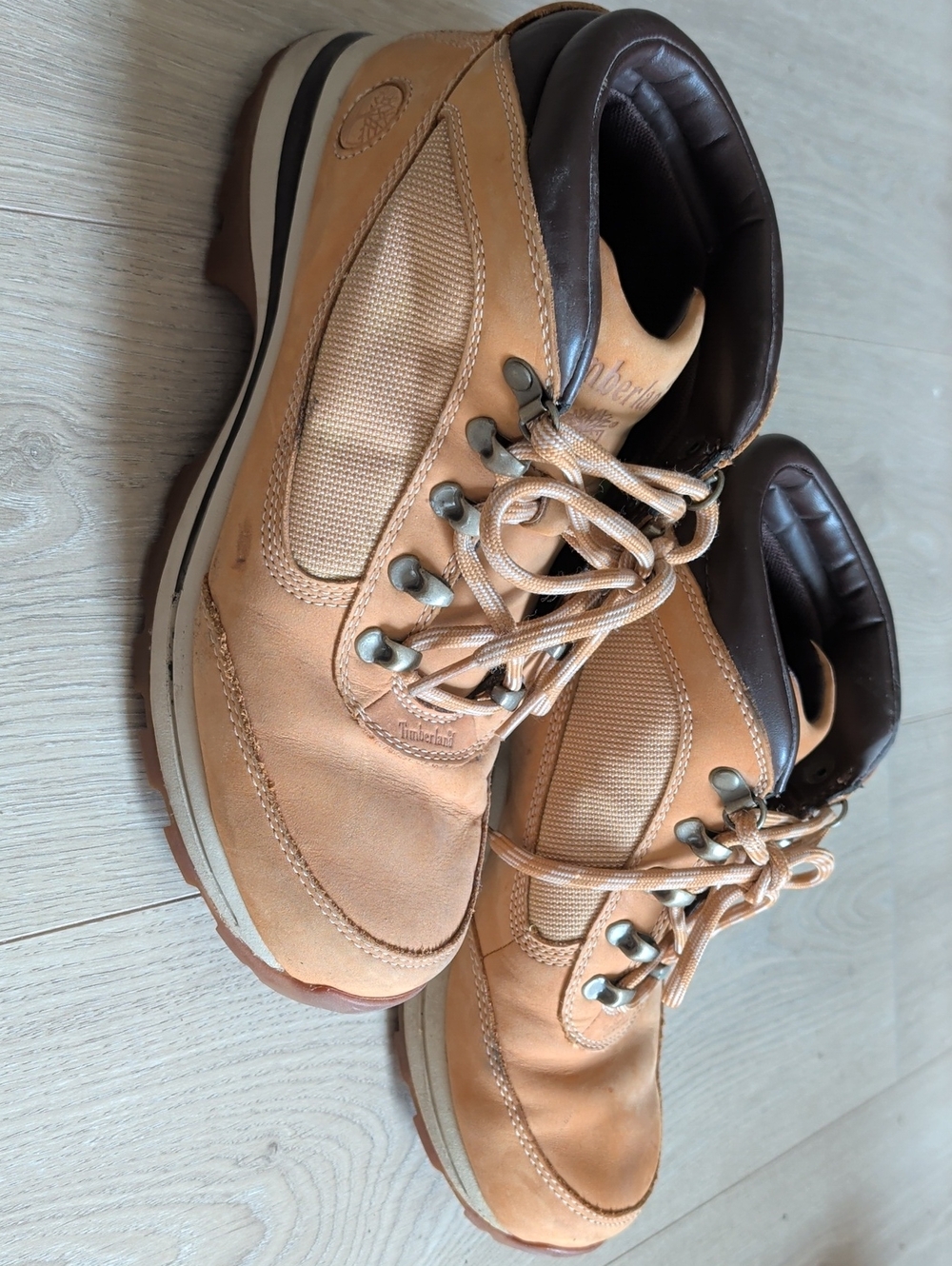 Timberland Men’s Tan and Dark Brown Leather Hiking Boots